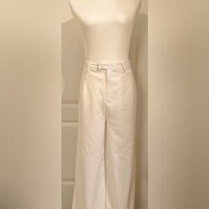 Missguided premium crepe wide leg trouser white brand new with tags